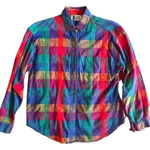Vintage patchwork/check western shirt